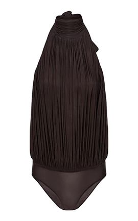 Magda Butrym Magda Butrym Gathered WoolBlend Bodysuit