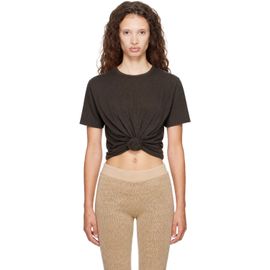 Magda Butrym Magda Butrym Gray Knotted T-Shirt