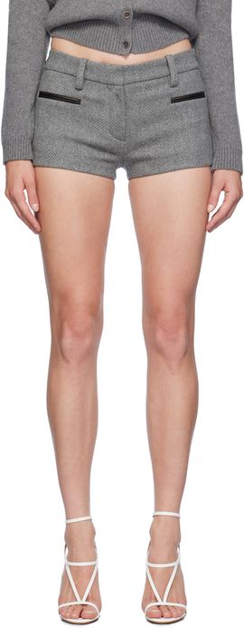 Magda Butrym Magda Butrym Gray Welt Pocket Shorts