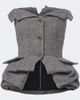 Magda Butrym Magda Butrym Herringbone peplum wool and cashmere-blend top - 1
