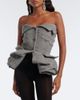 Magda Butrym Magda Butrym Herringbone peplum wool and cashmere-blend top - 2