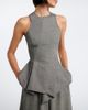Magda Butrym Magda Butrym Herringbone pleated peplum wool-blend top - 2