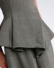 Magda Butrym Magda Butrym Herringbone pleated peplum wool-blend top - 4