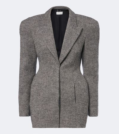 Magda Butrym Magda Butrym Herringbone wool-blend blazer dress