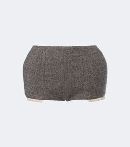 Magda Butrym Magda Butrym Herringbone wool and cashmere-blend shorts