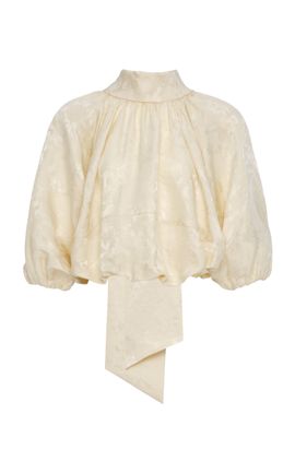 Magda Butrym Magda Butrym HighNeck LinenSilk Blouse