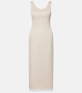 Magda Butrym Magda Butrym Lace-trimmed cotton and silk midi dress
