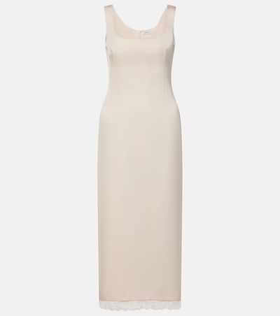 Magda Butrym Magda Butrym Lace-trimmed cotton and silk midi dress