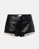 Magda Butrym Magda Butrym Lace-trimmed leather shorts - 1