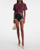 Magda Butrym Magda Butrym Lace-trimmed leather shorts - 2