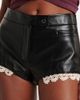 Magda Butrym Magda Butrym Lace-trimmed leather shorts - 4