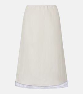 Magda Butrym Magda Butrym Lace-trimmed silk-blend midi skirt