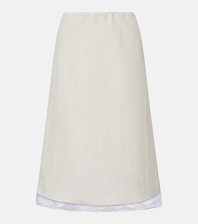 Magda Butrym Magda Butrym Lace-trimmed silk-blend midi skirt