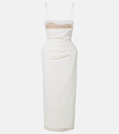 Magda Butrym Magda Butrym Lace-trimmed silk corset dress
