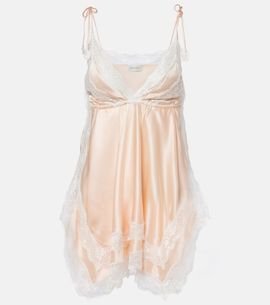 Magda Butrym Magda Butrym Lace-trimmed silk satin camisole