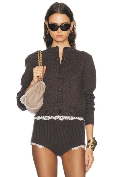Magda Butrym Magda Butrym Lace Trim Cardigan