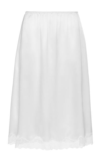 Magda Butrym Magda Butrym LaceTrimmed Silk KneeLength Skirt