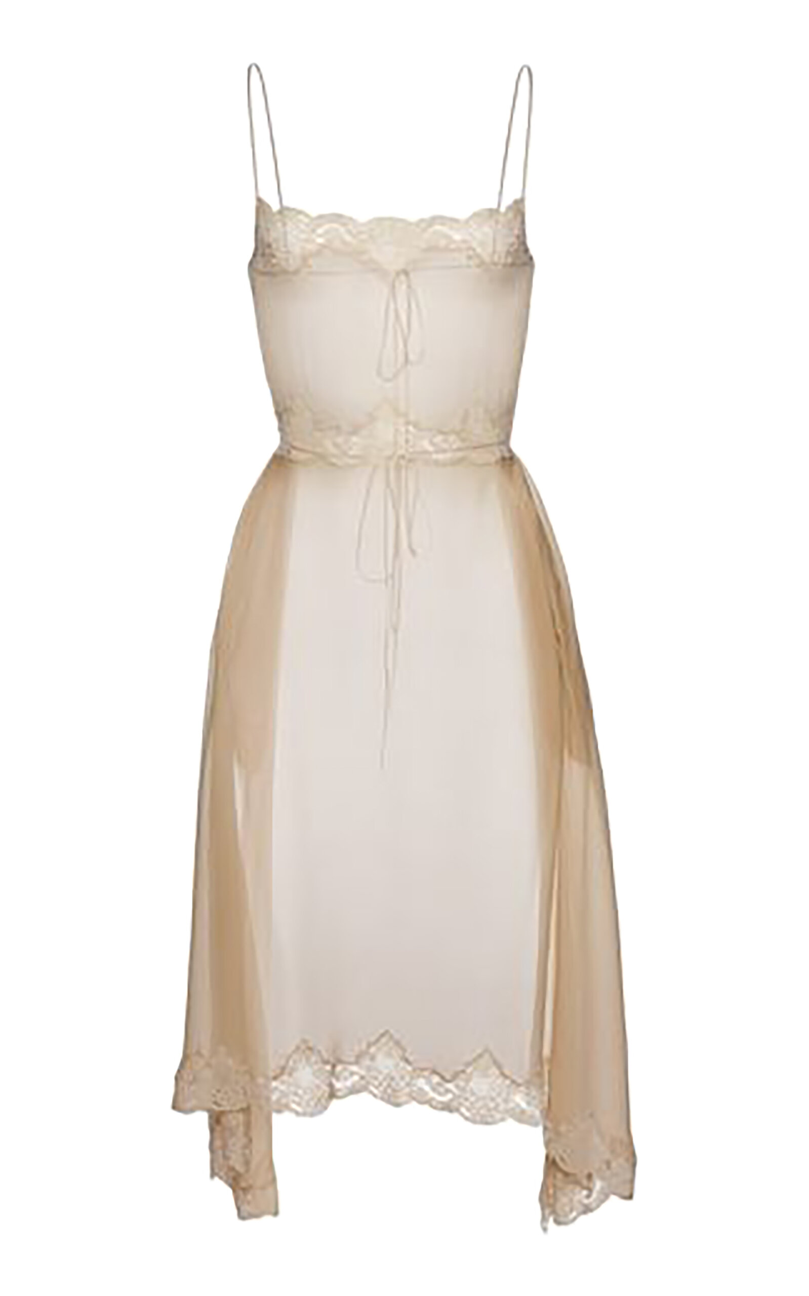 Magda Butrym Magda Butrym LaceTrimmed Silk Slip Midi Dress
