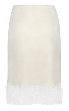 Magda Butrym Magda Butrym LaceTrimmed SilkWool Midi Skirt