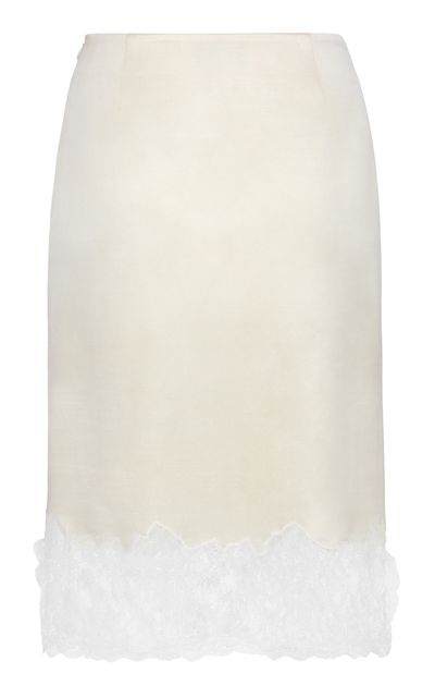 Magda Butrym Magda Butrym LaceTrimmed SilkWool Midi Skirt