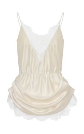Magda Butrym Magda Butrym LaceTrimmed SilkWool Top