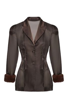 Magda Butrym Magda Butrym Lapel Silk Blazer