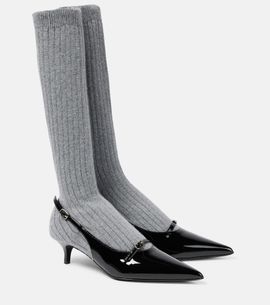 Magda Butrym Magda Butrym Leather-trimmed sock boots