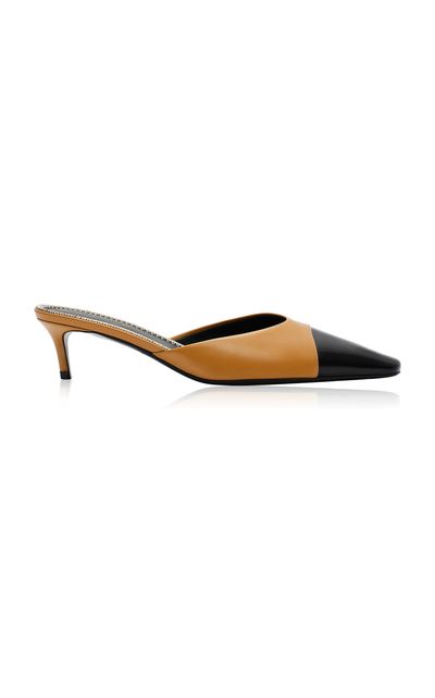 Magda Butrym Magda Butrym Leather Mustard Kitten Mules
