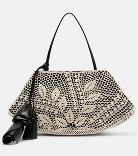 Magda Butrym Magda Butrym Maya Small crochet leather-trimmed shoulder bag
