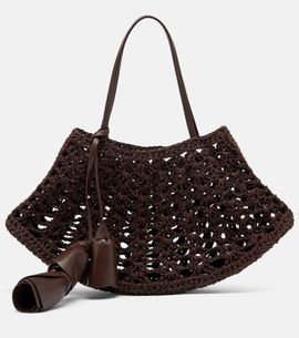 Magda Butrym Magda Butrym Maya Small crochet leather top-handle bag