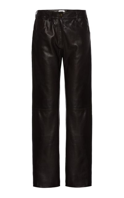 Magda Butrym Magda Butrym MidRise Leather StraightLeg Pants