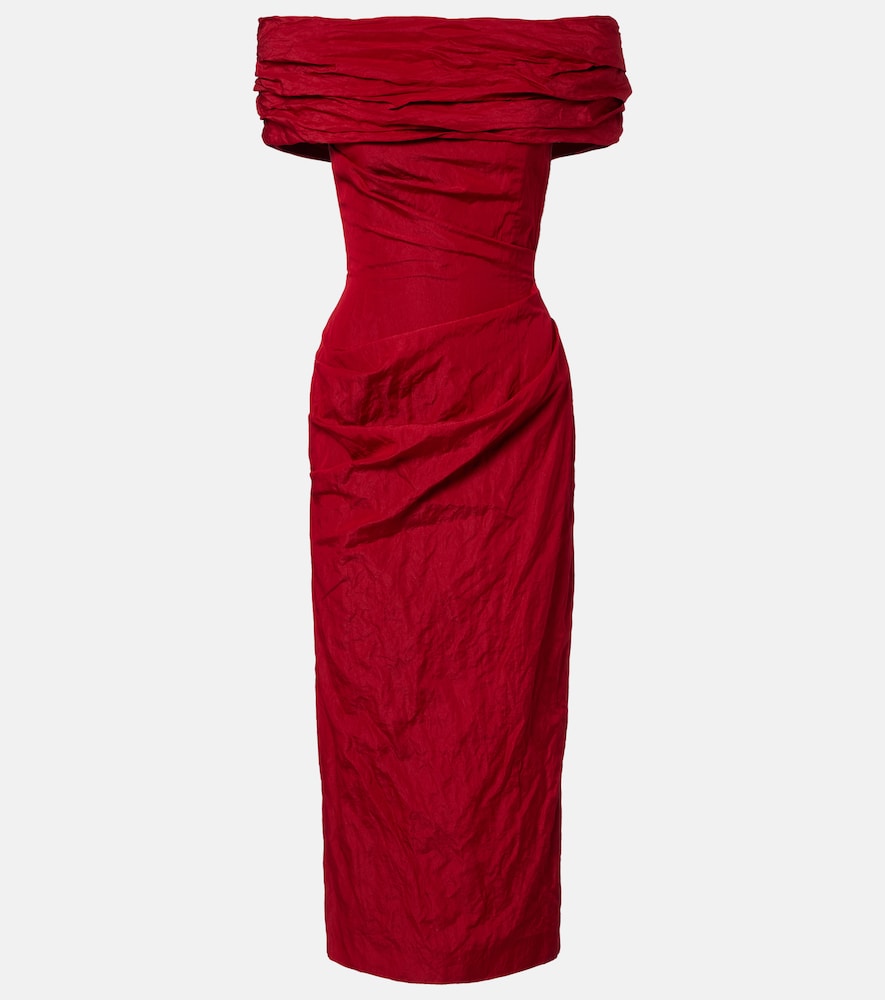 Magda Butrym Magda Butrym Off-shoulder draped cotton-blend midi dress