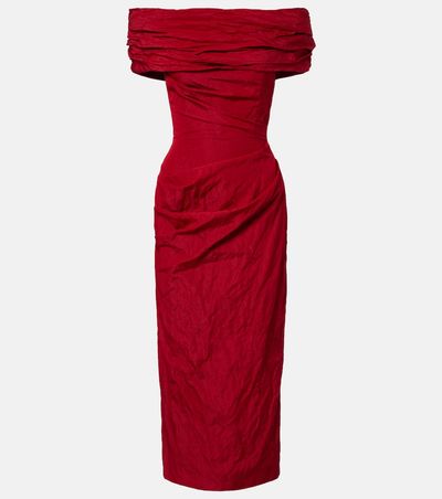 Magda Butrym Magda Butrym Off-shoulder draped cotton-blend midi dress