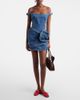 Magda Butrym Magda Butrym Off-shoulder floral-appliquÃ© denim minidress - 2
