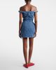Magda Butrym Magda Butrym Off-shoulder floral-appliquÃ© denim minidress - 5