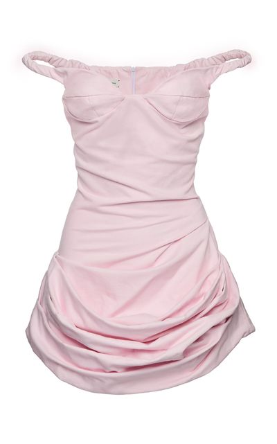 Magda Butrym - OffTheShoulder Denim Mini Dress Light Pink FR 32 Magda Butrym - OffTheShoulder Denim Mini Dress Light Pink FR 32