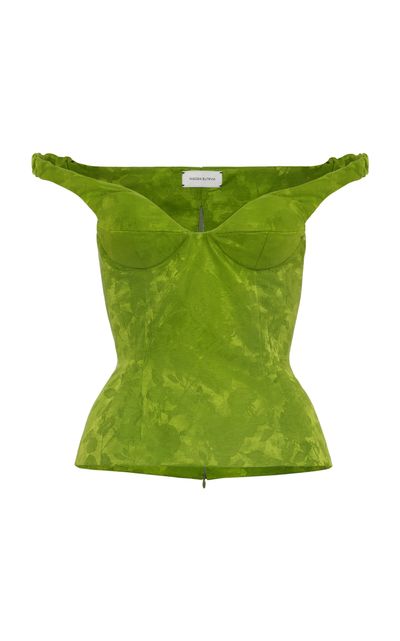 Magda Butrym Magda Butrym OffTheShoulder LinenSilk Top