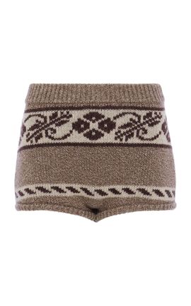 Magda Butrym Magda Butrym Patterned Wool Mini Shorts