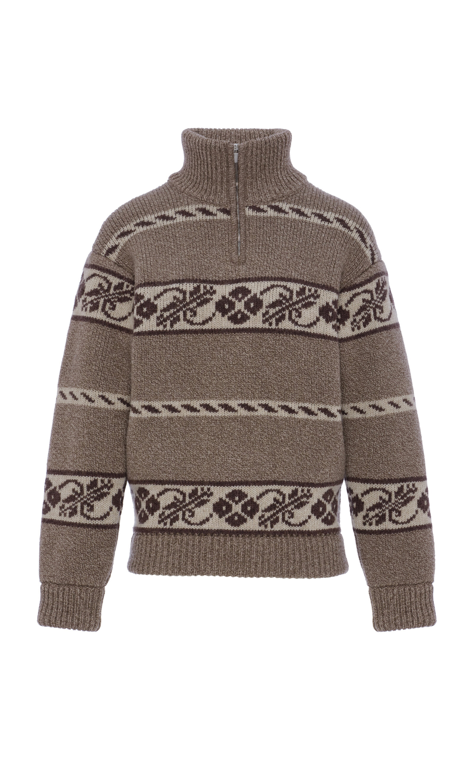 Magda Butrym Magda Butrym Patterned Wool Turtlneck Sweater