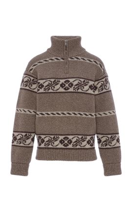 Magda Butrym Magda Butrym Patterned Wool Turtlneck Sweater