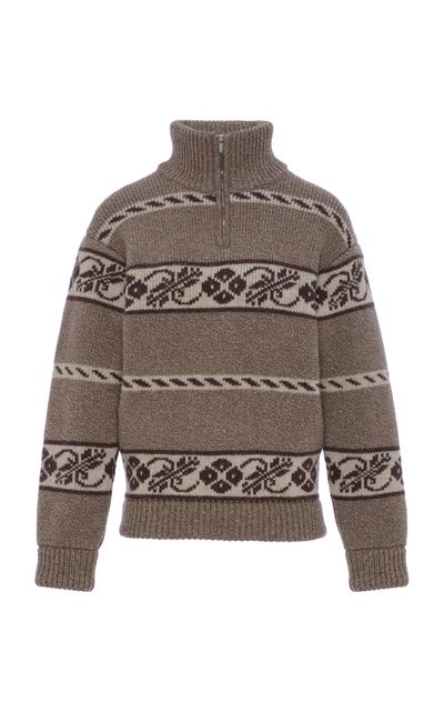 Magda Butrym Magda Butrym Patterned Wool Turtlneck Sweater