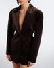 Magda Butrym Magda Butrym Peplum cotton-blend velour blazer dress - 4