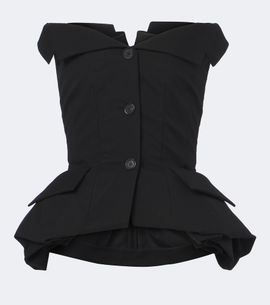 Magda Butrym Magda Butrym Peplum cotton bustier top