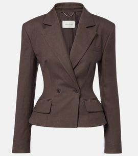 Magda Butrym Magda Butrym Peplum linen blazer