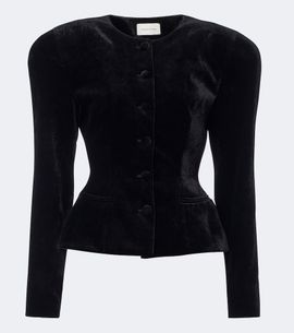 Magda Butrym Magda Butrym Peplum velvet blazer