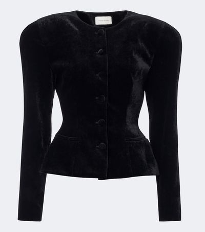 Magda Butrym Magda Butrym Peplum velvet blazer