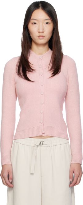 Magda Butrym Magda Butrym Pink Classic Round-Neck Cardigan