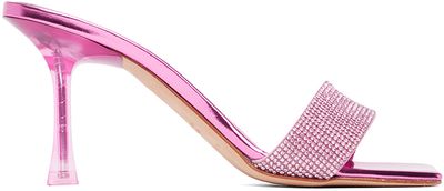 Magda Butrym Magda Butrym Pink Crystal Heeled Sandals