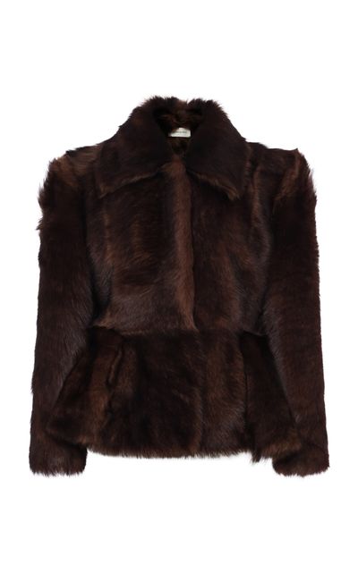 Magda Butrym Magda Butrym Relaxed Leather Shearling Jacket
