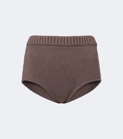 Magda Butrym Magda Butrym Ribbed-knit cotton shorts